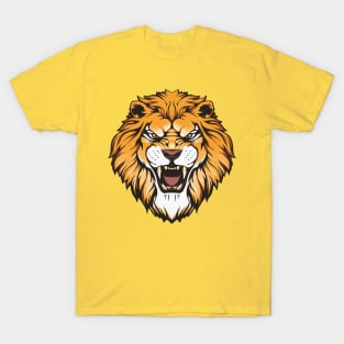 Orange vintage blokker lion T-Shirt